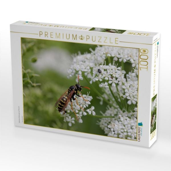 Produktbild: CALVENDO Puzzle Gallische Feldwespe auf Giersch | 1000 Teile Lege-Gr&ouml;&szlig;e 64x48cm Foto-Puzzle f&uuml;r gl&uuml;ckliche Stunden