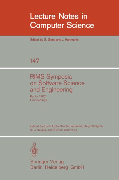 Produktbild: RIMS Symposium on Software Science and Engineering