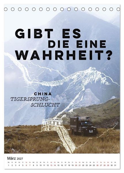 Produktbild: INTO THE FAR und die gro&szlig;en Fragen des Reisens - A True Overland Story (Tischkalender 2027 DIN A5 hoch), CALVENDO Monatskalender