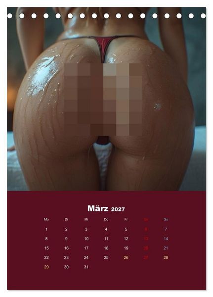 Produktbild: Einge&ouml;lt - Sexy Frauen Kalender (Tischkalender 2027 DIN A5 hoch), CALVENDO Monatskalender