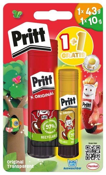 Produktbild: Pritt BTS Designstifte, 1&times;43g + 1&times;10 g, Blisterkarte
