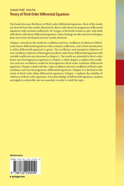 Produktbild: Theory of Third-Order Differential Equations