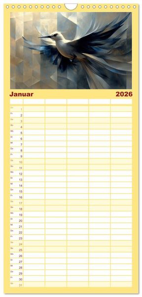 Produktbild: Familienplaner 2026 - Seelenblicke mit 5 Spalten (Wandkalender, 21 x 45 cm) CALVENDO