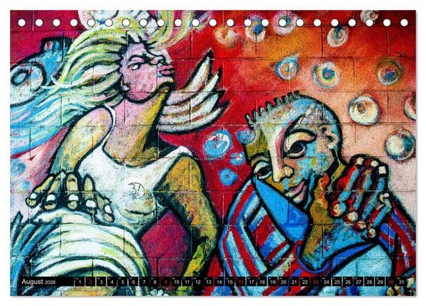 Produktbild: Street art D&uuml;sseldorf Michael Jaster (Tischkalender 2026 DIN A5 quer), CALVENDO Monatskalender