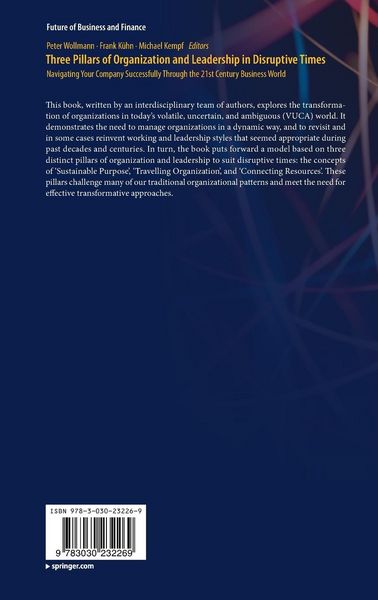 Produktbild: Three Pillars of Organization and Leadership in Disruptive Times