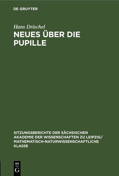 Produktbild: Neues &uuml;ber die Pupille