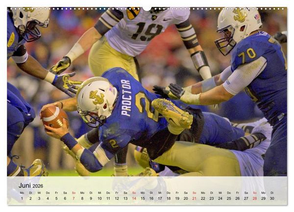 Produktbild: American Football. Nichts f&uuml;r Feiglinge! (hochwertiger Premium Wandkalender 2026 DIN A2 quer), Kunstdruck in Hochglanz