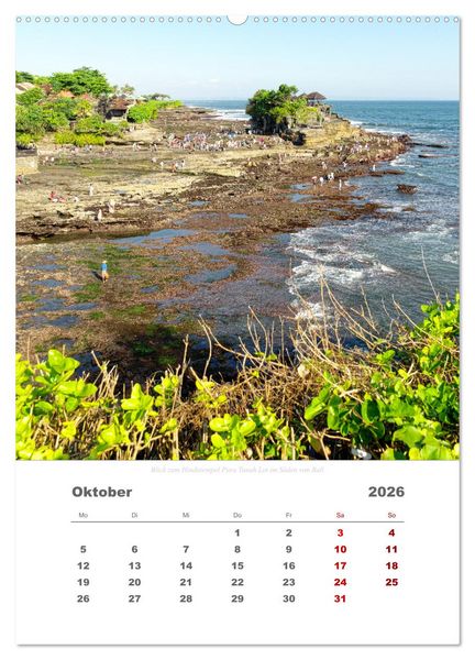 Produktbild: Reiseimpressionen durch Bali (hochwertiger Premium Wandkalender 2026 DIN A2 hoch), Kunstdruck in Hochglanz