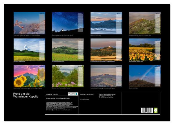 Produktbild: Rund um die Wurmlinger Kapelle (Wandkalender 2026 DIN A2 quer), CALVENDO Monatskalender