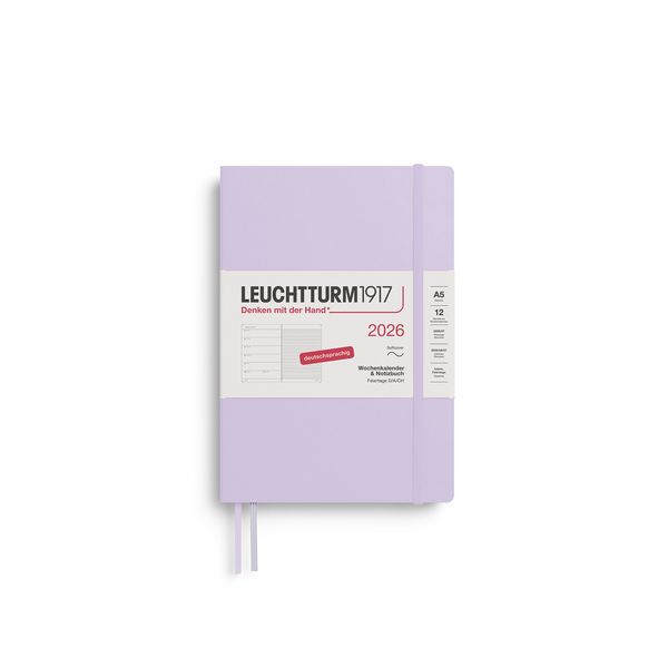 Produktbild: Wochenkalender & Notizbuch Medium A5 Lilac 2026