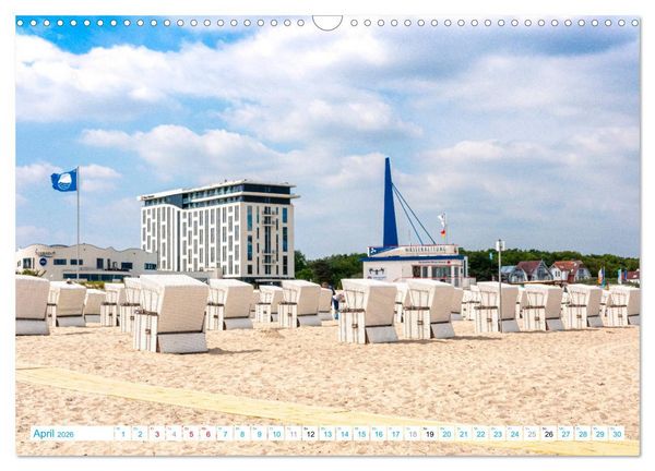 Produktbild: Warnem&uuml;nde - Sommer, Sonne und Sand im Schuh (Wandkalender 2026 DIN A3 quer), CALVENDO Monatskalender