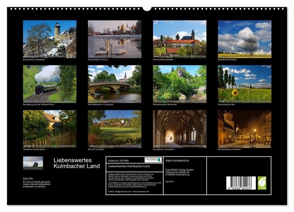 Produktbild: Liebenswertes Kulmbacher Land (hochwertiger Premium Wandkalender 2027 DIN A2 quer), Kunstdruck in Hochglanz