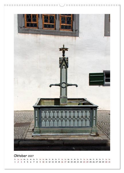 Produktbild: Wangen im Allg&auml;u und seine sch&ouml;nen Brunnen (hochwertiger Premium Wandkalender 2027 DIN A2 hoch), Kunstdruck in Hochglanz