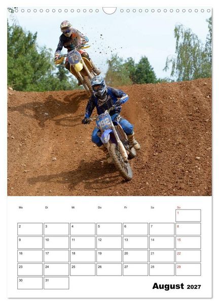 Produktbild: Motocross Terminplaner (Wandkalender 2027 DIN A3 hoch), CALVENDO Monatskalender