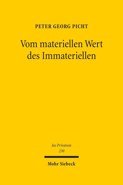 Produktbild: Vom materiellen Wert des Immateriellen