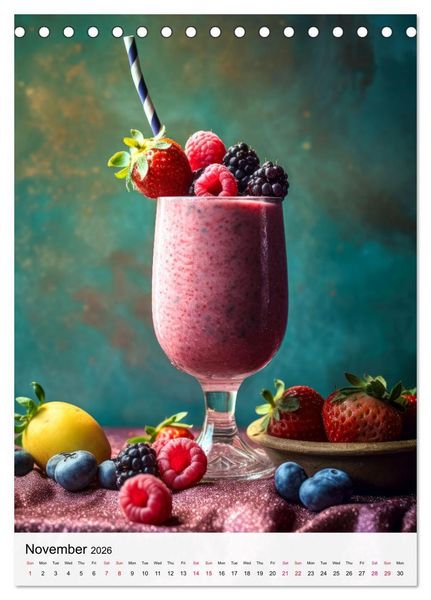 Produktbild: Smoothie Symphony (Desk Calendar 2026 DIN A5 portrait), CALVENDO 12 Month DeskCalendar