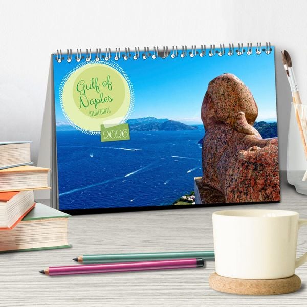 Produktbild: Gulf of Naples - Highlights (Desk Calendar 2026 DIN A5 landscape), CALVENDO 12 Month DeskCalendar