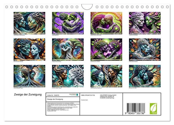 Produktbild: Zweige der Zuneigung (Wandkalender 2026 DIN A4 quer), CALVENDO Monatskalender