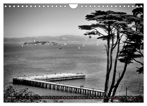 Produktbild: SAN FRANCISCO Monochrome Ansichten (Wandkalender 2026 DIN A4 quer), CALVENDO Monatskalender