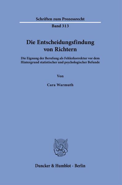 Produktbild: Die Entscheidungsfindung von Richtern