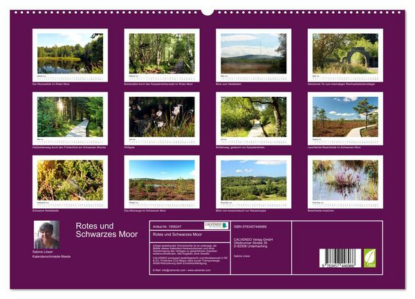 Produktbild: Rotes und Schwarzes Moor (hochwertiger Premium Wandkalender 2026 DIN A2 quer), Kunstdruck in Hochglanz