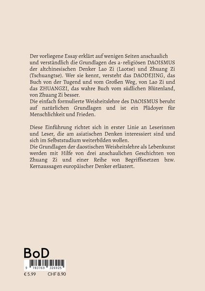 Produktbild: Der a-religi&ouml;se Daoismus