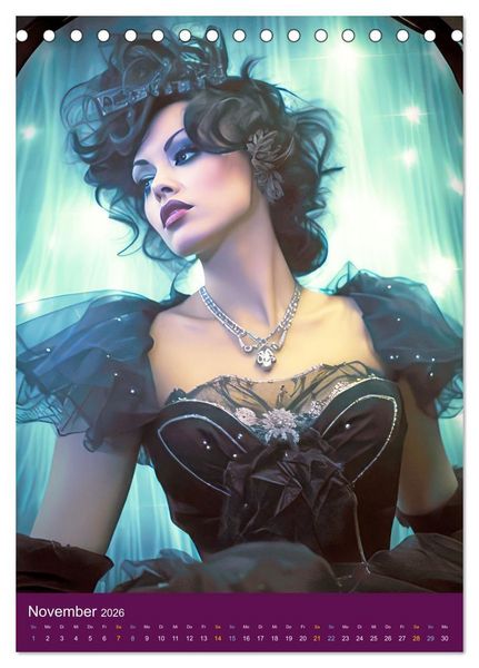Produktbild: Burlesque T&auml;nzerinnen - Verf&uuml;hrerischer Tanz (Tischkalender 2026 DIN A5 hoch), CALVENDO Monatskalender