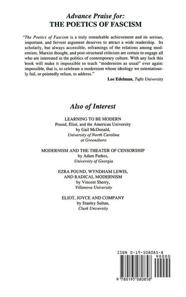Produktbild: The Poetics of Fascism