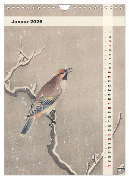 Produktbild: Ohara Koson - Gefiederte Sch&ouml;nheiten (Wandkalender 2026 DIN A4 hoch), CALVENDO Monatskalender