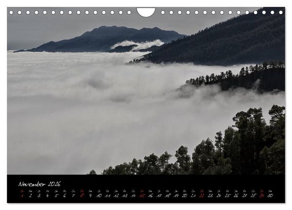 Produktbild: La Palma - Insel der Berge und Wolken (Wandkalender 2026 DIN A4 quer), CALVENDO Monatskalender