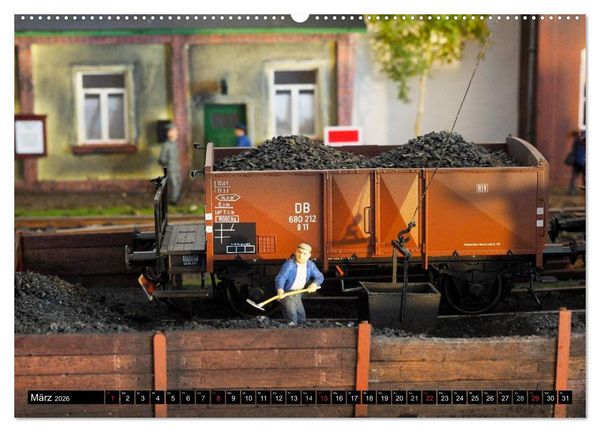 Produktbild: Kleine Bahnwelt in Spur 1 (Wandkalender 2026 DIN A2 quer), CALVENDO Monatskalender