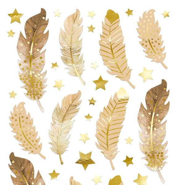 Produktbild: URSUS Geschenkboxen-Set "Federn", creme/gold