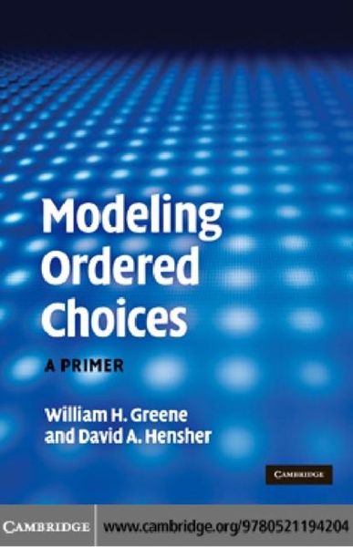 Produktbild: Modeling Ordered Choices