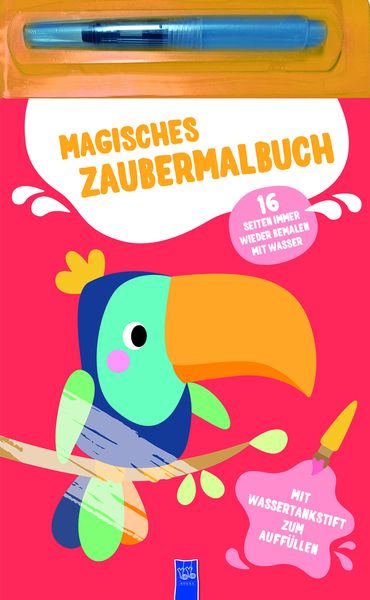 Magisches Zaubermalbuch - Rot (Tukan), Paperback von , Yoyo Books, 9789465052380