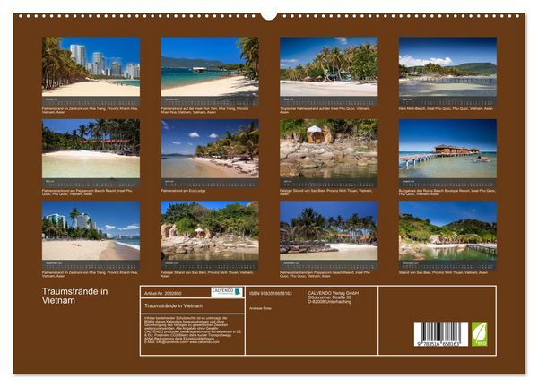 Produktbild: Traumstr&auml;nde in Vietnam (hochwertiger Premium Wandkalender 2026 DIN A2 quer), Kunstdruck in Hochglanz
