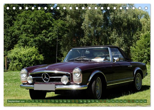 Produktbild: Oldtimer - Fahrzeuge die Geschichte schrieben (Tischkalender 2026 DIN A5 quer), CALVENDO Monatskalender