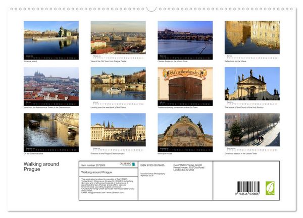 Produktbild: Walking around Prague (High Quality Premium Wall Calendar 2026 DIN A2 landscape),CALVENDO 12 Month Wall Calendar