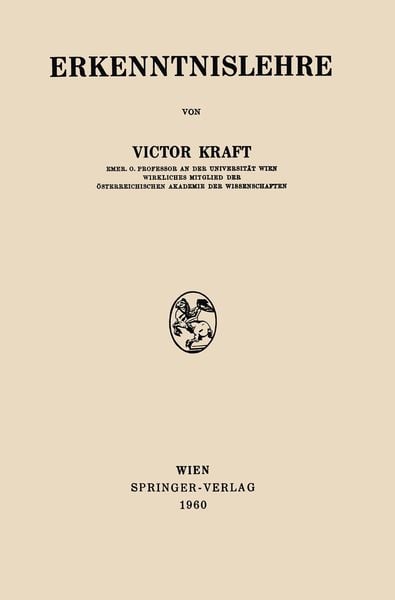Erkenntnislehre, Taschenbuch von Victor Kraft, Springer Wien, 9783709150856