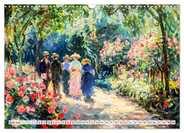 Produktbild: G&auml;rten im Licht - Impressionistische Spazierg&auml;nge mit Bl&uuml;tenpracht (Wandkalender 2026 DIN A3 quer), CALVENDO Monatskalender