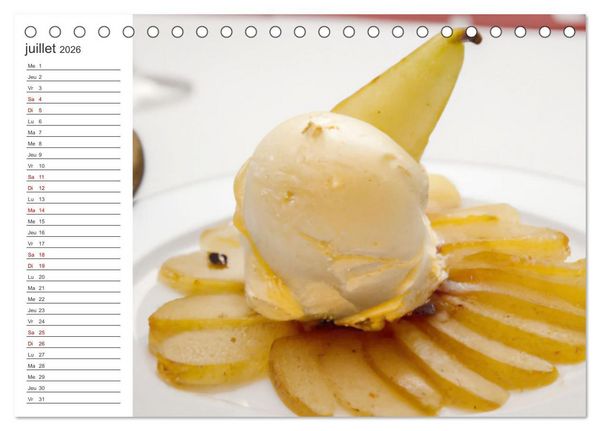 Produktbild: Gourmandises glac&eacute;es (Calendrier de bureau 2026 DIN A5 vertical), CALVENDO calendrier mensuel