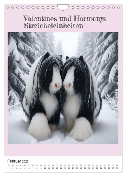 Produktbild: Tinker Ponys - Magische Momente, Gypsy Vanner f&uuml;r M&auml;dchen (Wandkalender 2026 DIN A4 hoch), CALVENDO Monatskalender