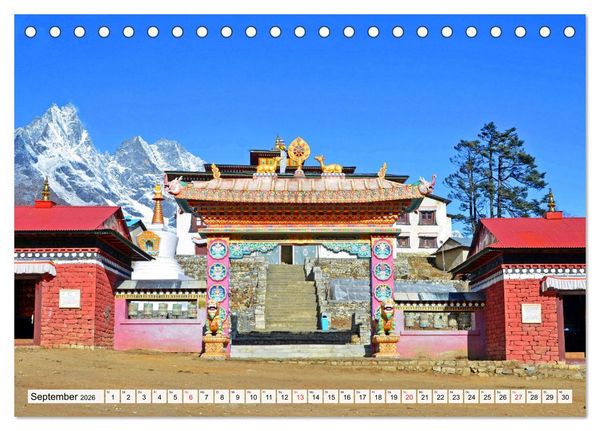 Produktbild: BUDDHISMUS in NEPAL (Tischkalender 2026 DIN A5 quer), CALVENDO Monatskalender