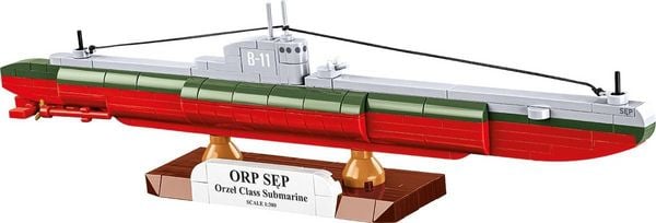 Produktbild: COBI Historical Collection 4856 - ORP Sep Polish Submarine, WWII, Bausatz 1:300, 190 Klemmbausteine