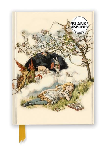 Premium Notizbuch Blank DIN A5: Alice im Wunderland – Schlafende Alice, Nonbook von Flame Tree Publishing, Browntrout, 978-1-80417-834-8