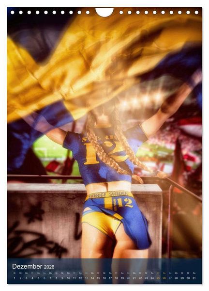 Produktbild: SEXY FUSSBALLFANS - DIE HEISSESTEN FAN-GIRLS DER WELT (Wandkalender 2026 DIN A4 hoch), CALVENDO Monatskalender