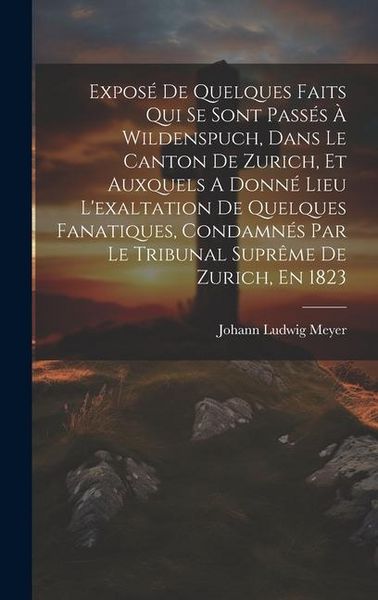 Produktbild: Expos&eacute; De Quelques Faits Qui Se Sont Pass&eacute;s &Agrave; Wildenspuch, Dans Le Canton De Zurich, Et Auxquels A Donn&eacute; Lieu L'exaltation De Quelques Fanatiques, Con