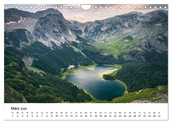 Produktbild: Montenegro - Im Land der schwarzen Berge (Wandkalender 2026 DIN A4 quer), CALVENDO Monatskalender