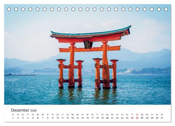 Produktbild: Japan - Land der Kontraste (Tischkalender 2026 DIN A5 quer), CALVENDO Monatskalender
