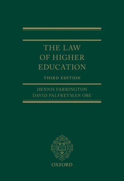 Produktbild: The Law of Higher Education 3e