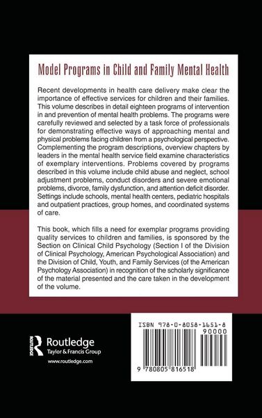Produktbild: Model Programs in Child and Family Mental Health